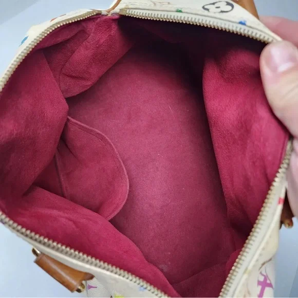 SOLD. Louis Vuitton White Murakami Speedy 30 - Picture 13 of 14